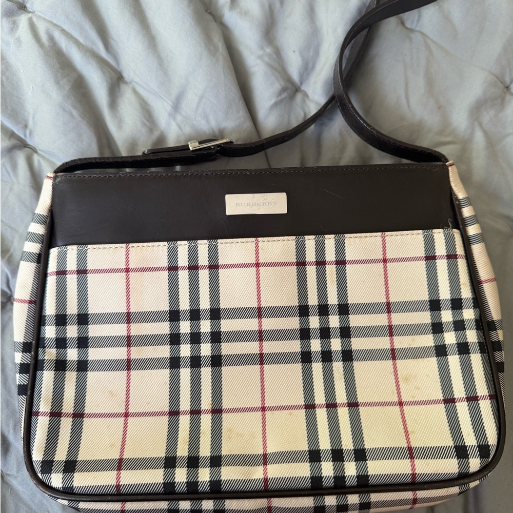Burberry Novacheck Plaid Shoulder Bag